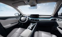 <p>The Geometry A's cabin is impressive for a China-market car in this price range, with quality plastics, some metal trim, and a minimalist user interface.</p>