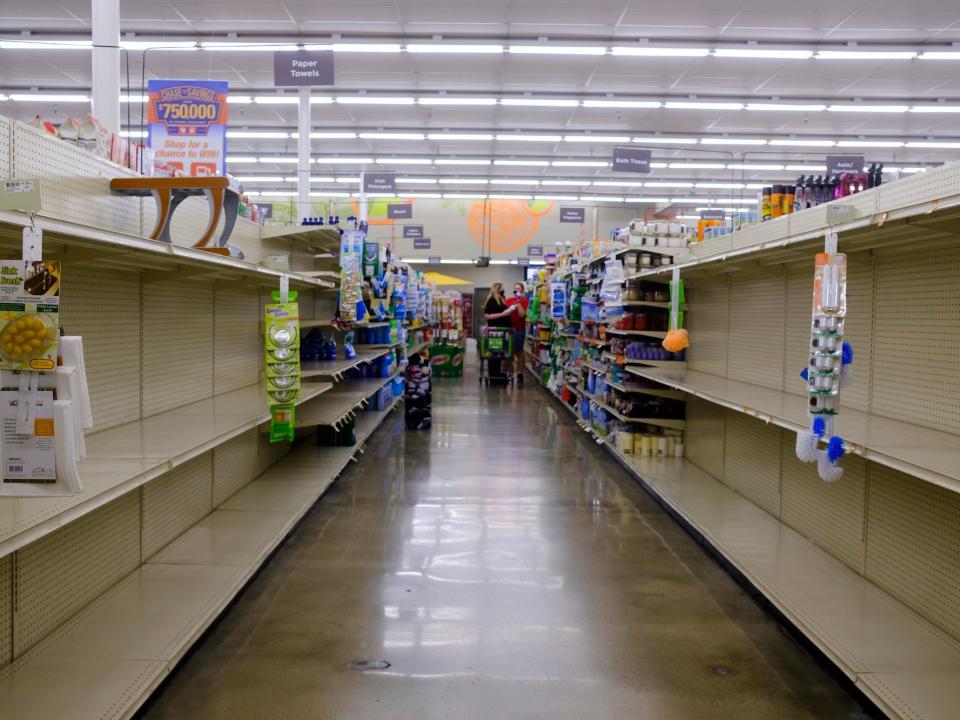 empty store shelves