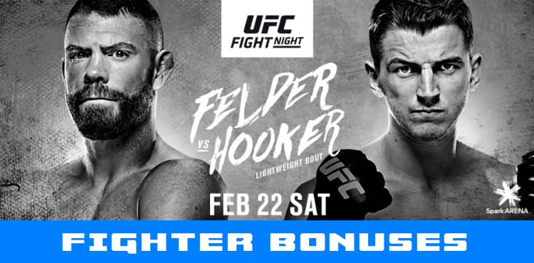 UFC Auckland Felder vs Hooker fighter bonuses