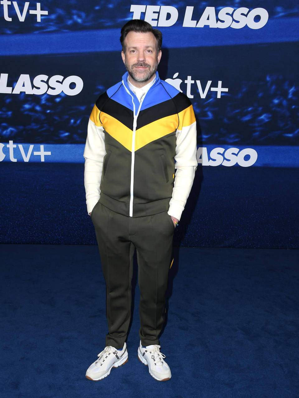 LOS ANGELES, CALIFORNIA - MARCH 07: Jason Sudeikis arrives at the Apple Original Series "Ted Lasso" Season 3 Red Carpet Premiere Event at Westwood Village Theater on March 07, 2023 in Los Angeles, California. (Photo by Steve Granitz/FilmMagic)