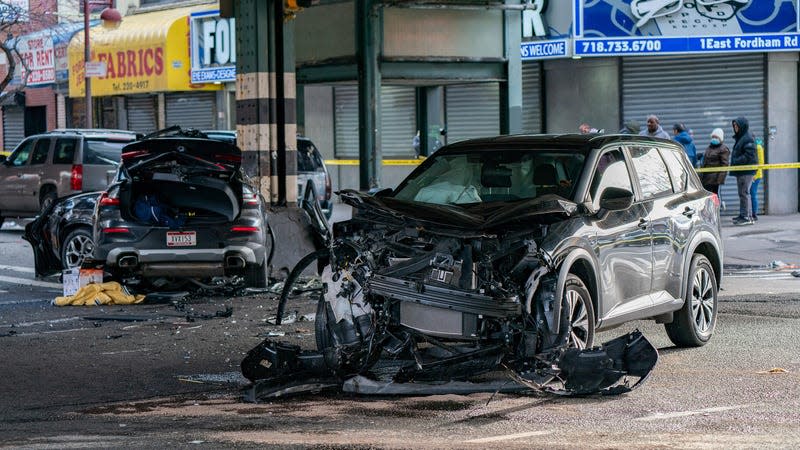 The aftermath of a deadly crash that took place in the Bronx last month - Photo: New York Daily News / Contributor (Getty Images)