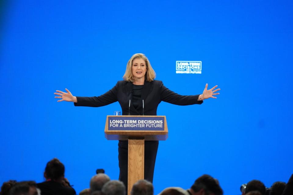 Penny Mordaunt at the Tory Conference (PA)