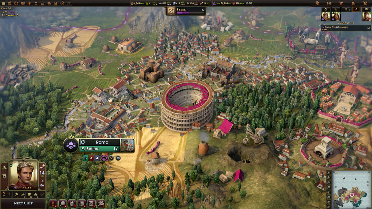  Image from Old World Wonders and Dynasties DLC depicting the Roman Colosseum. 