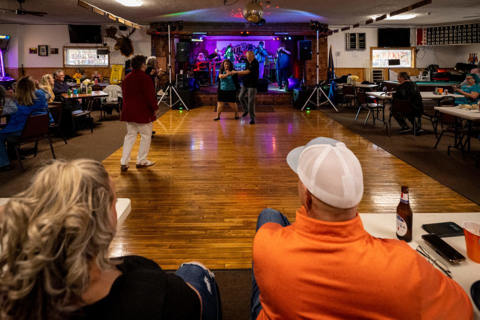 Guest hit the dance floor moments after Soul Express began a sound check before performing March 25, 2023, in Beech Grove