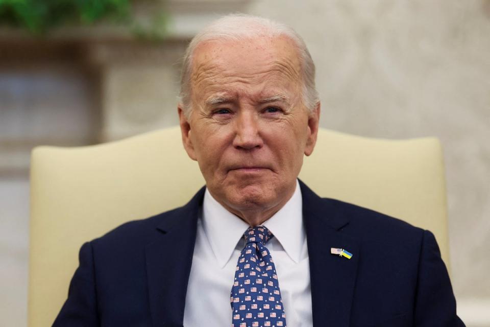 Michigan organisers say that the ‘uncommitted’ movement is a response to the Biden administration’s lack of action over the ongoing conflict in the Middle East (Reuters)