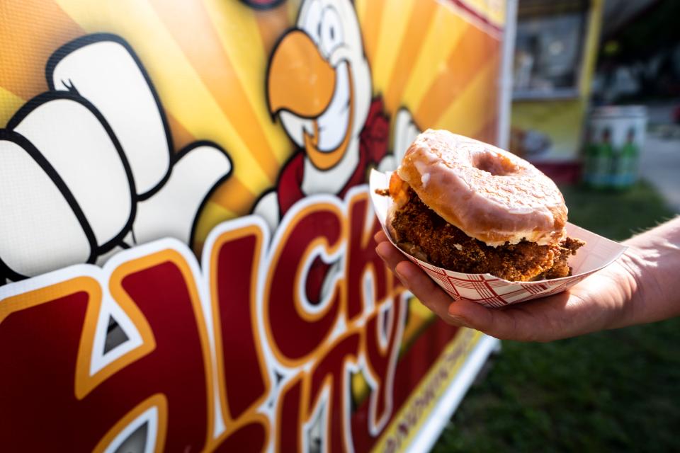 The OMG chicken has become a staple to try during the Iowa State Fair.