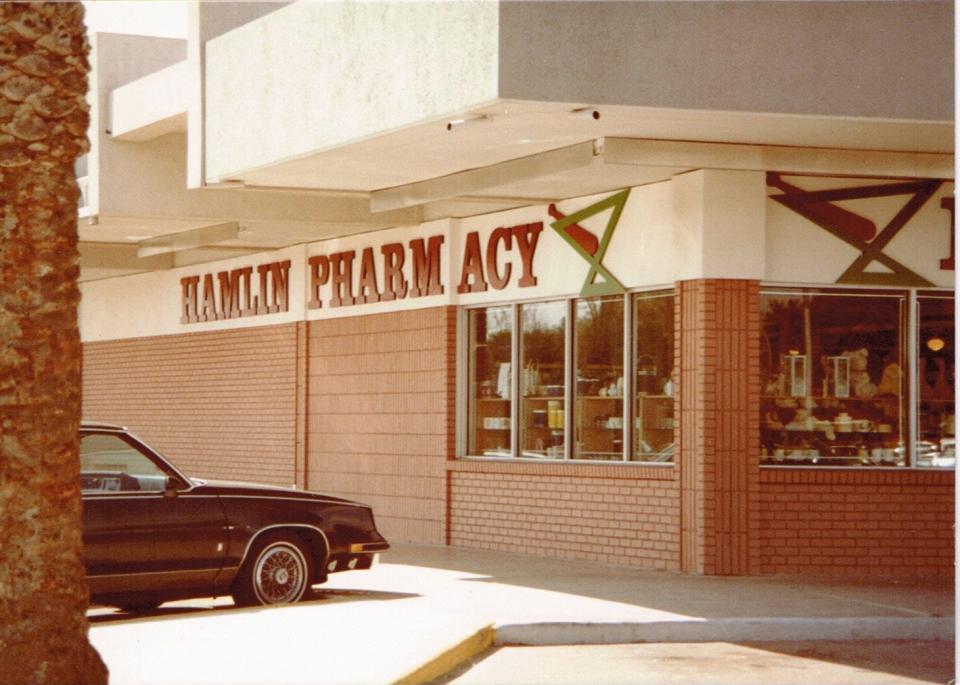 Hamlin Pharmacy opened in 1960. This photo was taken in the late 1960s or early ’70s.