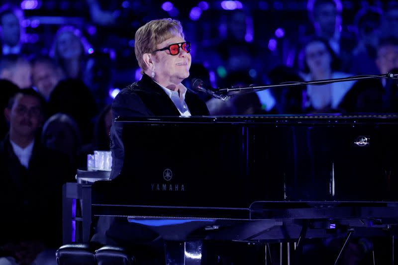 FILE PHOTO: U.S. President Biden hosts British rocker Elton John at the White House