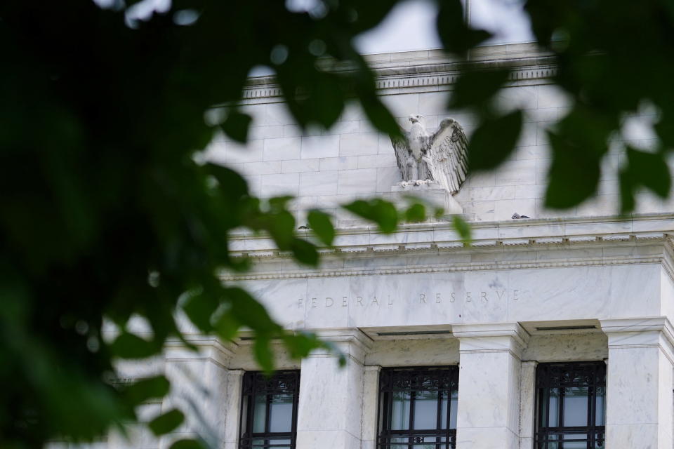 The exterior of the Marriner S. Eccles Federal Reserve Board building is seen in Washington, DC, U.S., June 14, 2022. REUTERS/Sarah Silbiger