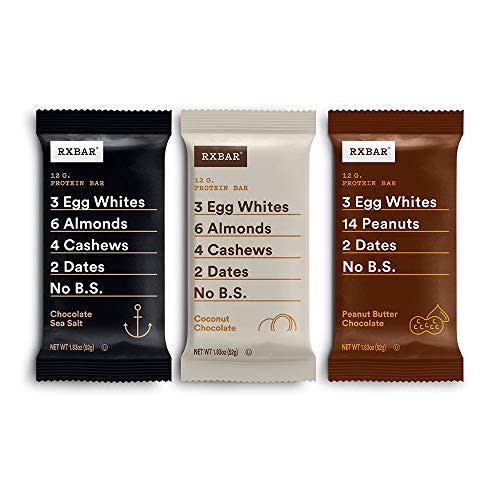 RXBAR, Chocolate Variety Pack 2.0, Protein Bar, High Protein Snack, Gluten Free, 1.83 oz, Pack…
