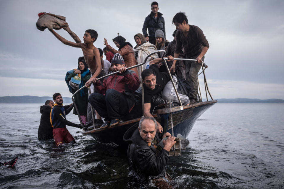 Arriving on Lesbos 