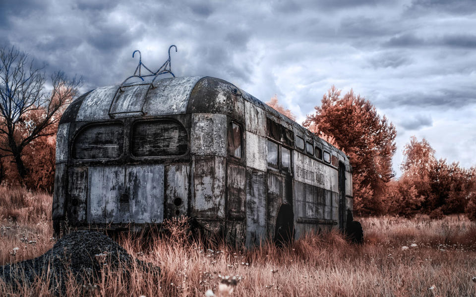 <p>A trolley in one of Chernobyl’s scrapyards. (Photo: Vladimir Migutin/Caters News) </p>