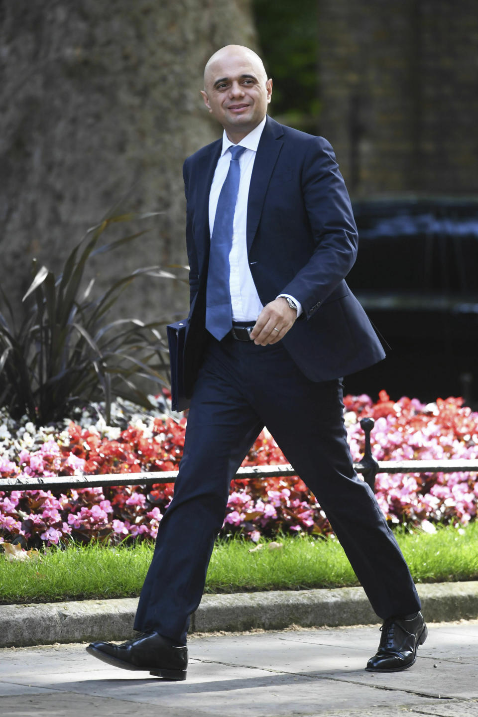 Britain's Home Secretary Sajid Javid arrives for a cabinet meeting at 10 Downing Street, London, Tuesday June 18, 2019. (Stefan Rousseau/PA via AP)
