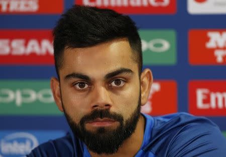 Britain Cricket - India Press Conference - Edgbaston - June 3, 2017 India's Virat Kohl during the press conference Action Images via Reuters / Andrew Boyers Livepic EDITORIAL USE ONLY.