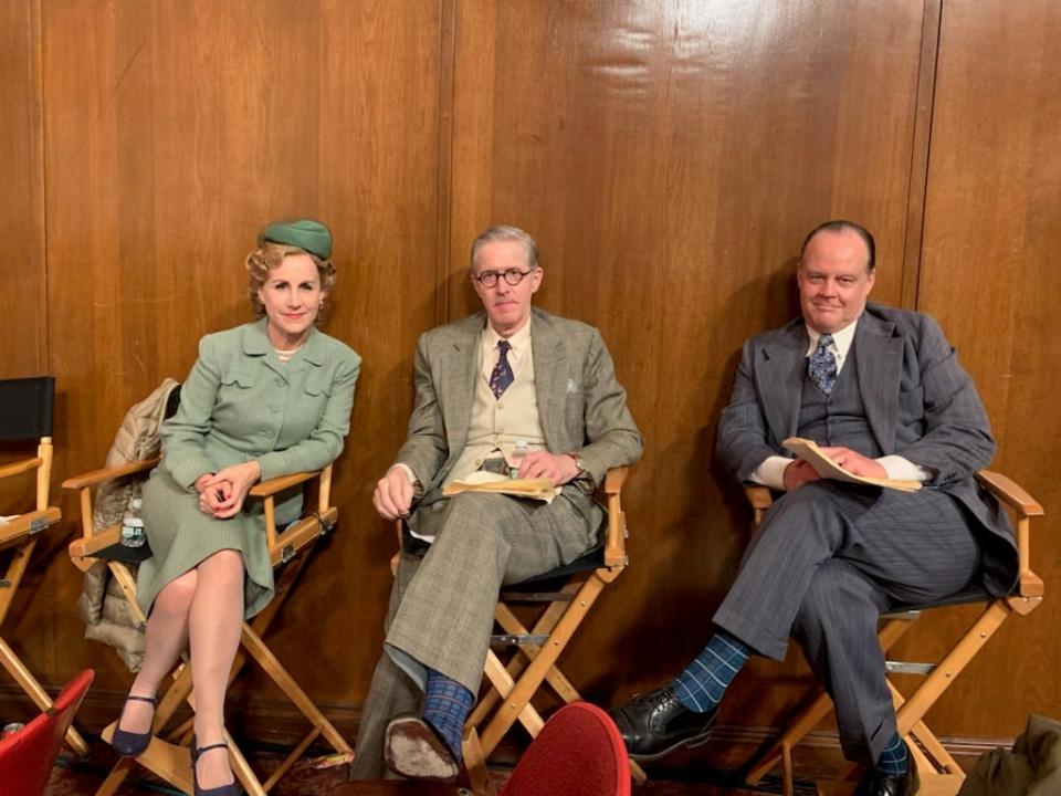 Welker White, J.C. MacKenzie, and Larry Fessenden sitting in chairs