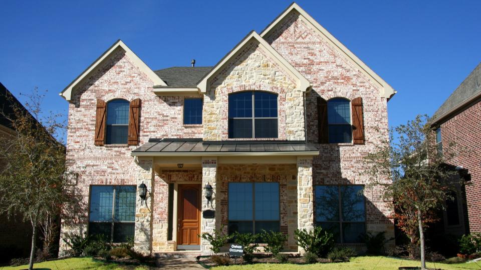 New Stone and Brick home in a new development.