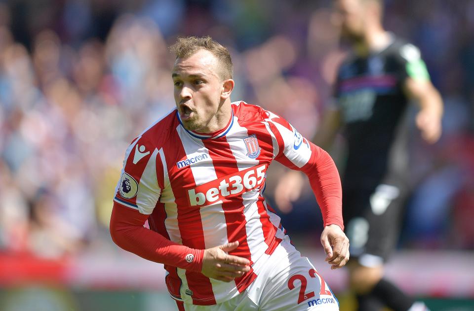 Xherdan Shaqiri could be on his way out of Stoke with Liverpool one of the main suitors