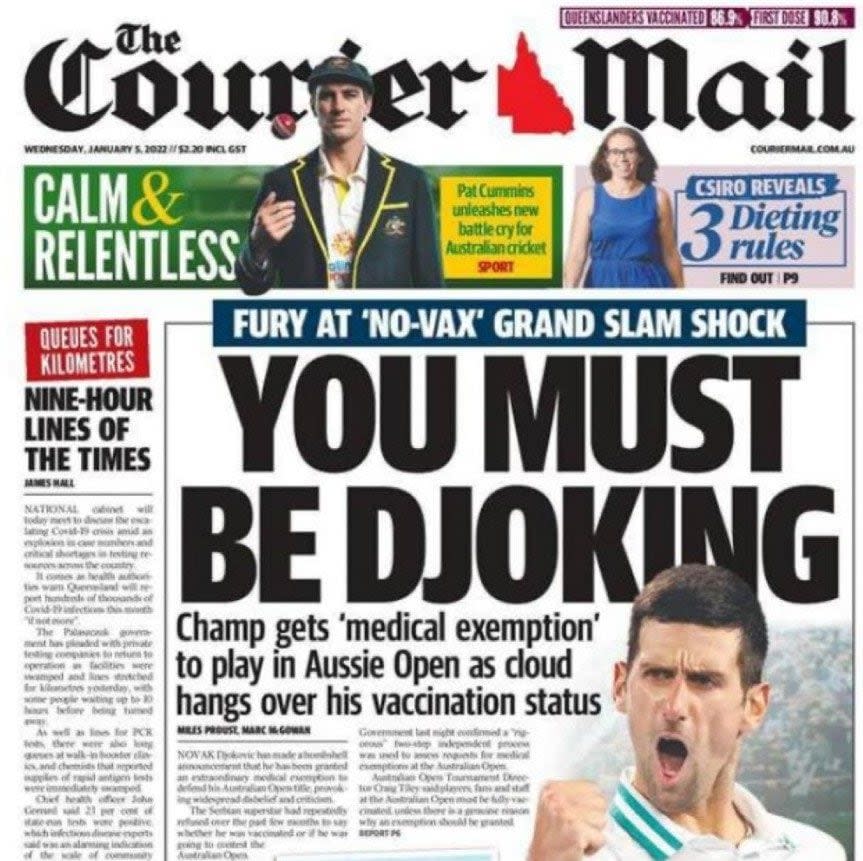 The Courier Mail front page - COURIER MAIL