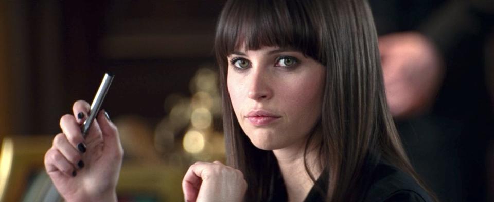 Felicity Jones as Felicia Hardy in "The Amazing Spider-Man 2."