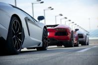Aventadors line up at Miami's Homestead Speedway