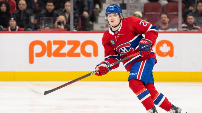 The Montreal Canadiens announced on Saturday that leading scorer Cole Caufield will miss the remainder of the season with a shoulder injury. (Getty Images)