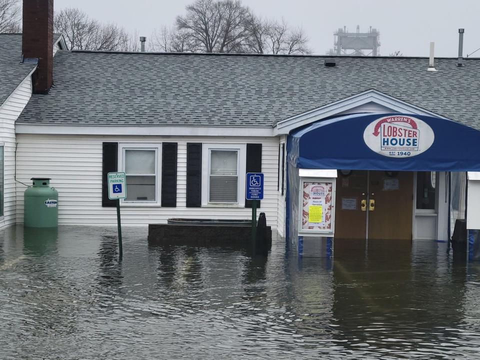 Warren's Lobster House is working to reopen in a limited capacity following flooding damage from back-to-back coastal storms that struck the Maine and New Hampshire coastline in January.