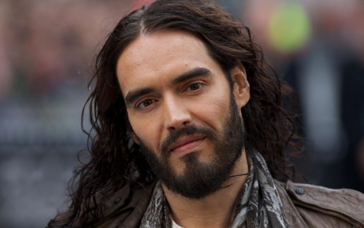 British actor Russell Brand arrives for the European premiere of the film 'Rock of ages' at the Odeon Cinema in Leicester Square in London, on June 10, 2012
