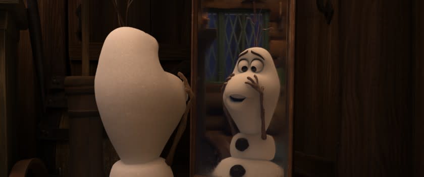 Olaf the snowman stars in Disney's latest animated short, "Once Upon a Snowman."