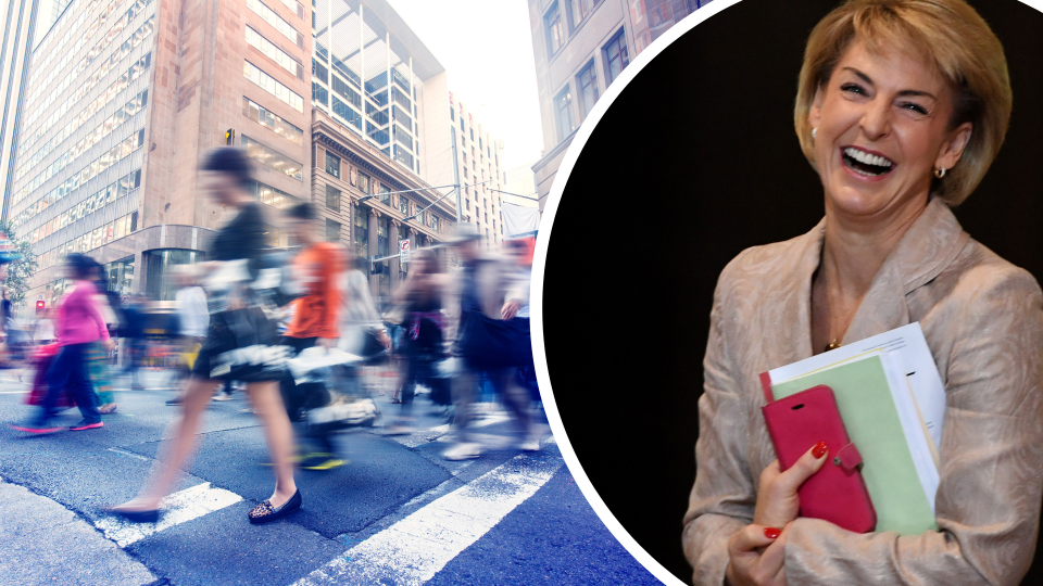 Pictured: Employment Minister Michaelia Cash has said employers are "screaming out" for staff. Images: Getty