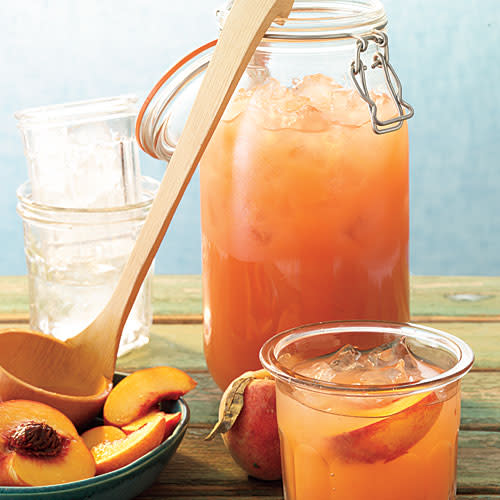 <p>Fresh summer peaches are a welcome addition to traditional lemonade in this easy, kid-friendly recipe. For the best and brightest flavors, make sure that your peaches are perfect ripeness.</p> <p> <a rel="nofollow noopener" href="http://www.myrecipes.com/recipe/peach-lemonade" target="_blank" data-ylk="slk:View Recipe: Peach Lemonade;elm:context_link;itc:0;sec:content-canvas" class="link ">View Recipe: Peach Lemonade</a></p>