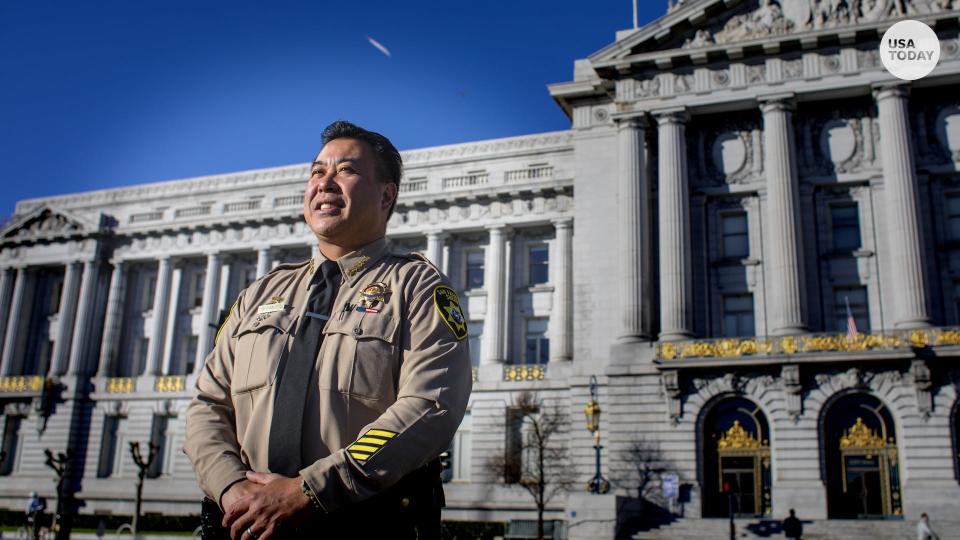 Paul Miyamoto, pictured here in front of San Francisco City Hall, is the first Asian American sheriff of a large county in the state of California.