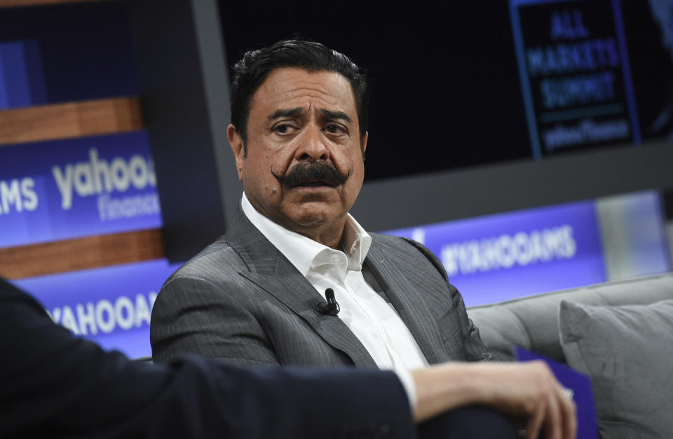 Jacksonville Jaguars owner Shad Khan participates in the Yahoo Finance All Markets Summit at Union West on Thursday, Oct. 10, 2019, in New York. (Photo by Evan Agostini/Invision/AP)