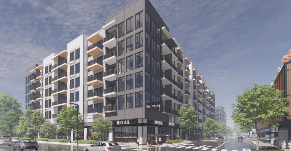 A rendering of phase 2 of The Standard Germantown, a mixed-use development in Germantown