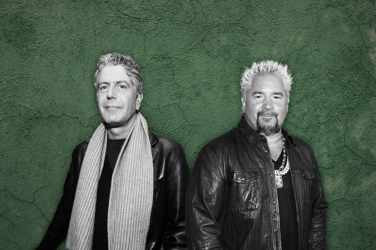 Guy Fieri; Anthony Bourdain Photo illustration by Salon/Getty Images