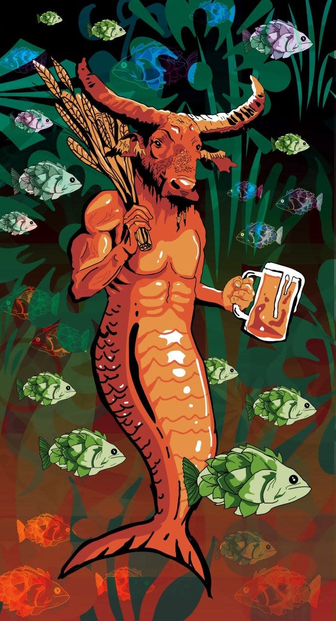 "Beer Buffalo," digital art by Sawyer Wade