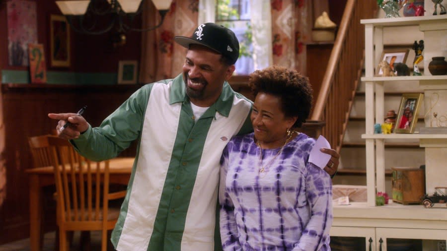 “The Upshaws” cast includes comedians Mike Epps (left) as Bennie and Wanda Sykes (right) as Lucretia. Part 4 of the Netflix series is set to start streaming this month. (Photo credit: Netflix © 2023)
