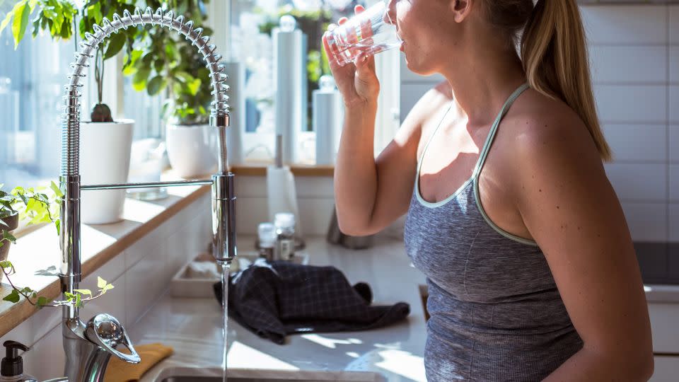 It’s important to take water breaks while doing chores and to stay hydrated after you have finished your work. - Kentaroo Tryman/Maskot/Getty Images