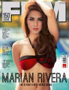 GMA-7 star Marian Rivera graced the cover of FHM Philippines' 150th special issue last January. “Paghahandaan ko ang rampa na iyan. Bilang hindi ko pa alam, siguro magmi-meeting ako with my team kung ano ang magandang isuot at i-offer sa kanila,” she said in an interview with FHM Philippines. (Photo from Summit Publishing Co. Inc.)