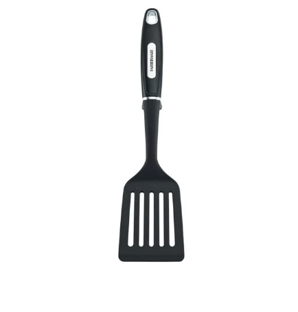 <p><a href="https://go.redirectingat.com?id=74968X1596630&url=https%3A%2F%2Fwww.walmart.com%2Fip%2FFarberware-Professional-Nylon-Slotted-Kitchen-Spatula-Turner-with-Black-Handle%2F513629256%3Fveh%3Daff%26adid%3D1500000020090000065562%26cn%3D39073&sref=https%3A%2F%2F" rel="nofollow noopener" target="_blank" data-ylk="slk:Shop Now;elm:context_link;itc:0;sec:content-canvas" class="link ">Shop Now</a></p><p>Farberware Professional Nylon Slotted Kitchen Spatula/Turner with Black Handle</p><p>Walmart</p><p>$4.88</p>