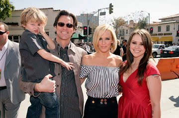 Jenny's son Evan Asher, Jim Carrey , girlfriend Jenny McCarthy and Jane Carrey at the Los Angeles premiere of 20th Century Fox's  Dr. .Seuss' Horton Hears a Who