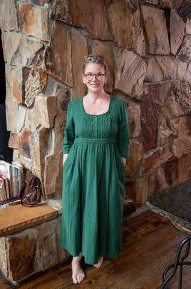 Melissa Gilbert Green Prairie Dress