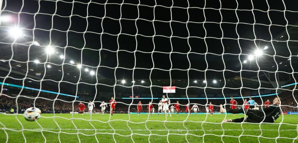 Yusuf Yazici scores for Turkey (EPA)