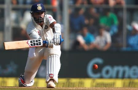 Cricket - India v England - Fourth Test cricket match - Wankhede Stadium, Mumbai, India - 10/12/16. India's Murali Vijay plays a shot. REUTERS/Danish Siddiqui