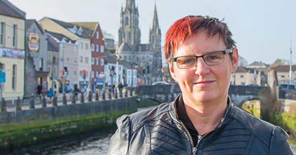 Orla Egan standing in front of a river in Cork Source: Orla Egan, Cork LGBT Archive