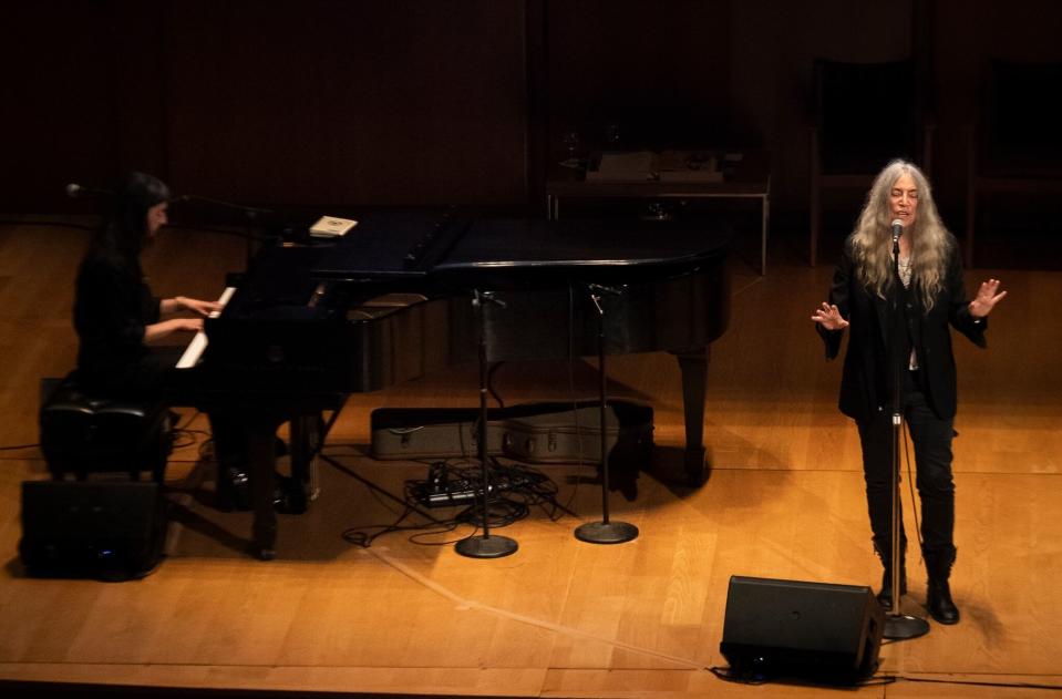 At “An Evening With Lynn Goldsmith and Patti Smith,” Patti Smith performs live at the Morgan Library.