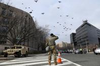 National Guard assists traffic in downtown Washington D.C., ahead of U.S. President-elect Joe Biden's inauguration