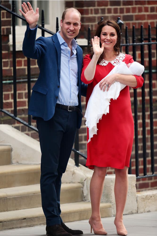 Prince William and Kate Middleton with Prince Louis