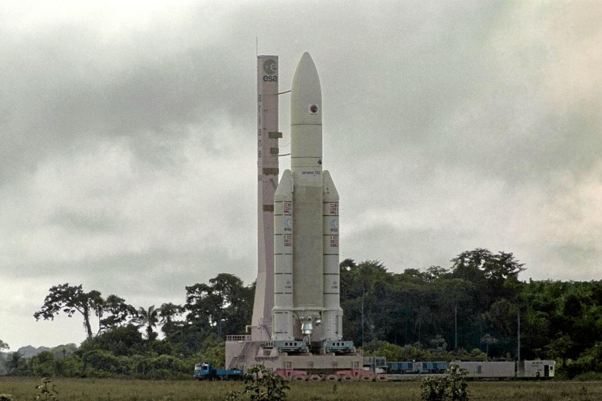 Le dernier vol de la fusée Ariane avait été reporté deux fois en raison de la météo (photo d'illustration).  - Credit:MICHEL GANGNE / AFP