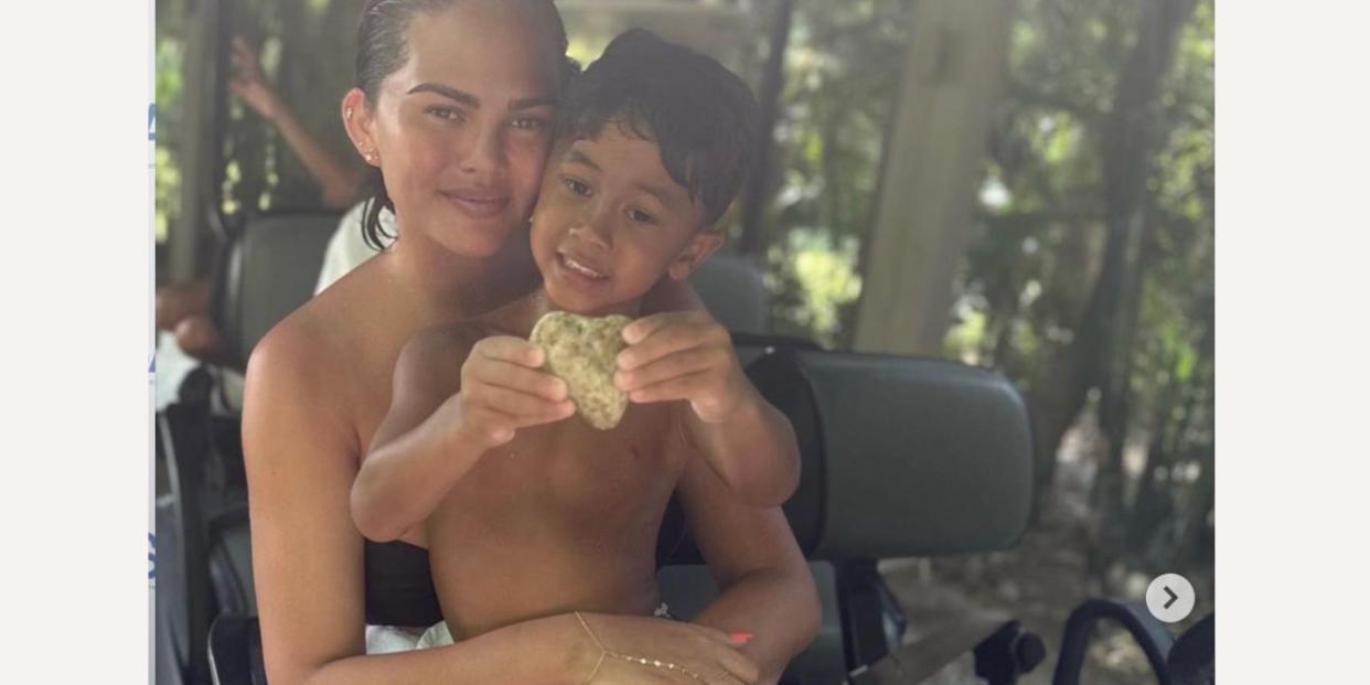 Chrissy Teigen and her son Miles