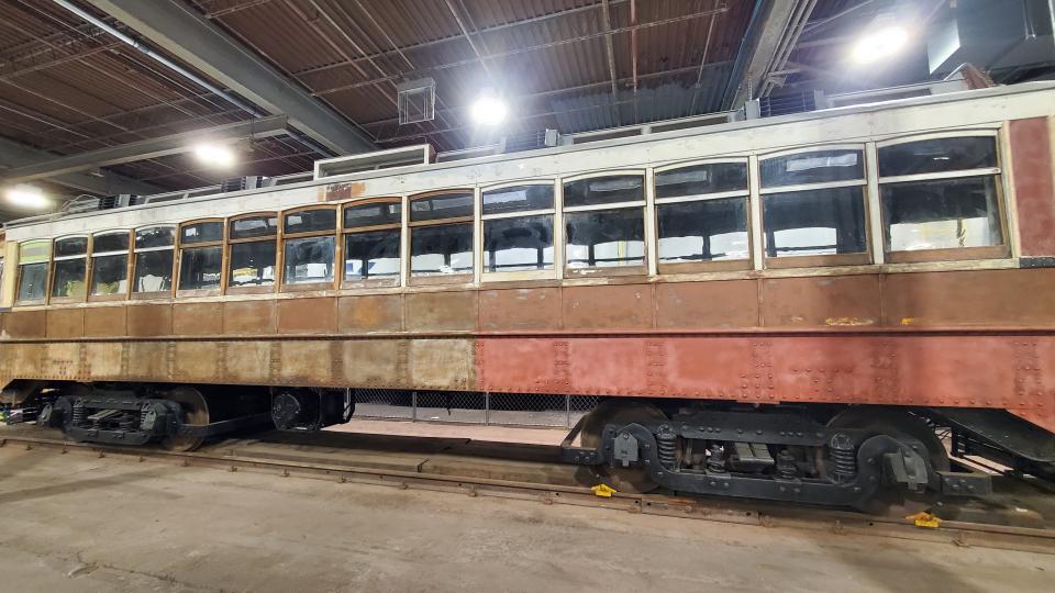 Public Service's trolley car, No. 2651, was in a sad state of repair when it came into the hands of the Liberty Historic Railway, Inc. nonprofit in 2001. Over two decades, it has slowly received a roughly $350,000 makeover in preparation for a next chapter.